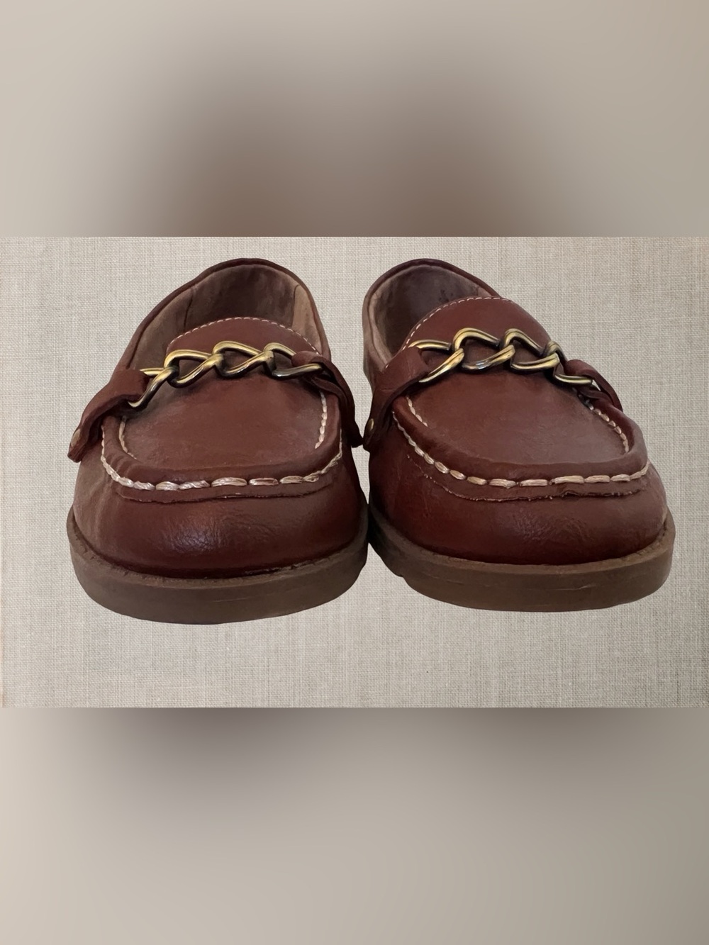 Natural Soul by Naturalizer All-Thru Comfort Brown Chain Loafers